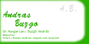 andras buzgo business card