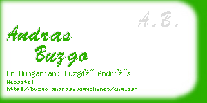 andras buzgo business card